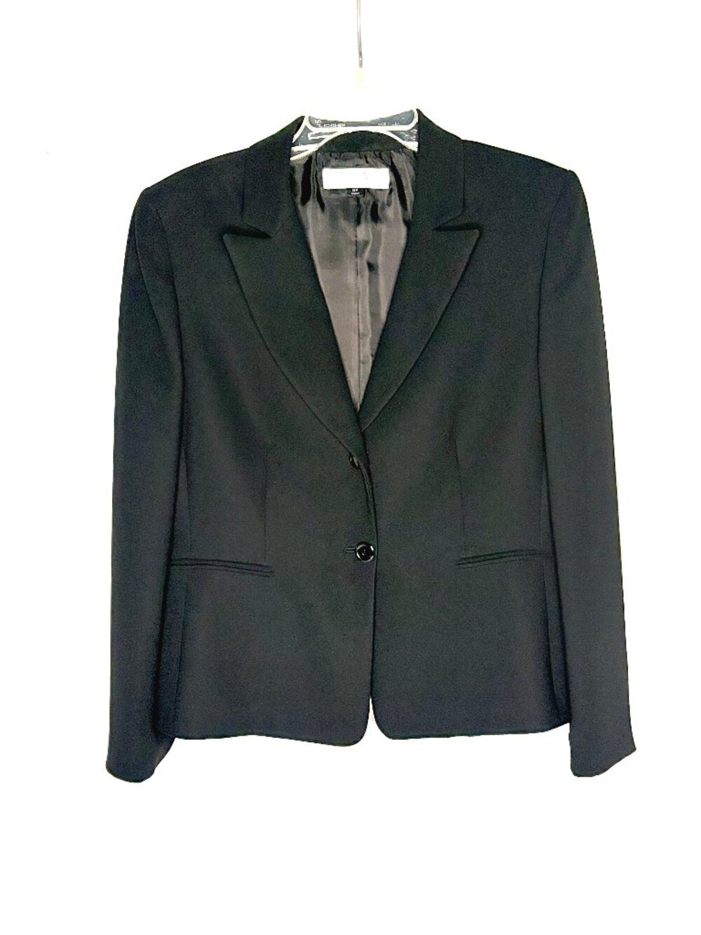 Tahari ASL Petite Black Blazer 12P Tailored Fully Lined Classic Jacket